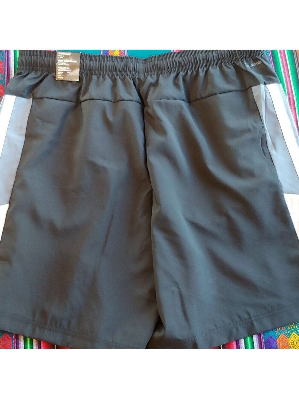 Adidas Men's Training Athletic Shorts Black and White Stripes Size Large NWT - Picture 5 of 16